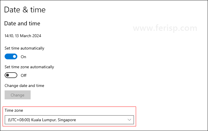 Cara Mengubah Time Zone (Zona Waktu) di Windows 10